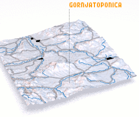 3d view of Gornja Toponica