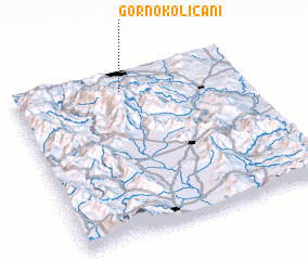 3d view of Gorno Količani