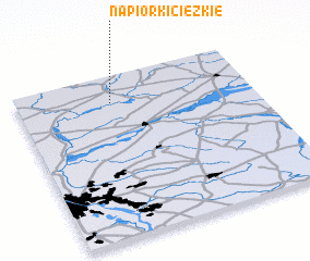 3d view of Napiórki Ciężkie