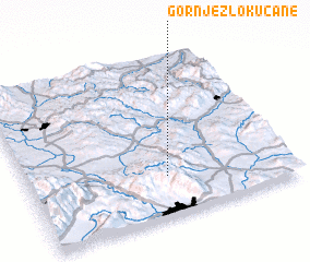 3d view of Gornje Zlokućane