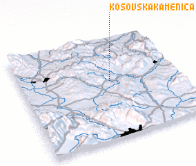 3d view of Kosovska Kamenica