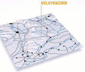 3d view of Veľký Kazimír