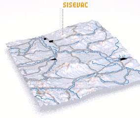 sisevac mapa Sisevac (Serbia and Montenegro) map   nona.net sisevac mapa