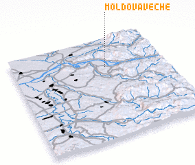 3d view of Moldova Veche