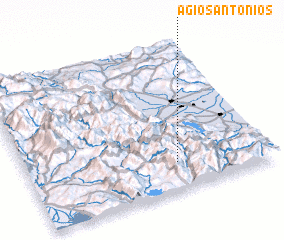 3d view of Ágios Antónios