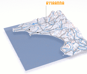 3d view of Ayía Ánna