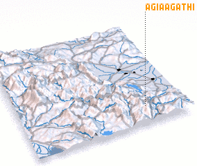 3d view of Agía Agáthi