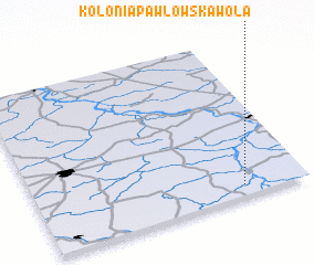 3d view of Kolonia Pawłowska Wola