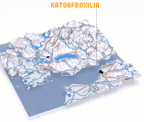 3d view of Káto Afroxiliá