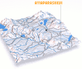 3d view of Ayía Paraskeví