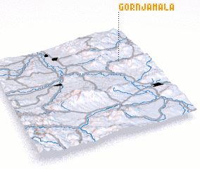 3d view of Gornja Mala