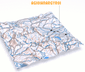 3d view of Ágioi Anárgyroi