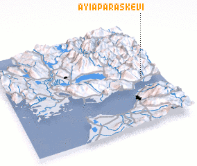 3d view of Ayía Paraskeví