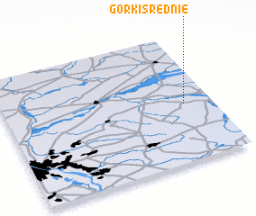 3d view of Górki Śređnie