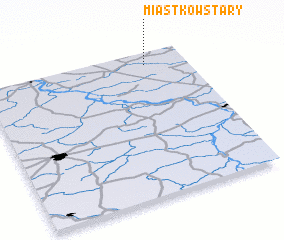 3d view of Miastków Stary