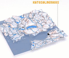 3d view of Káto Salmeníkos