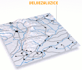 3d view of Veľké Zalužice