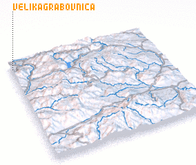 3d view of Velika Grabovnica