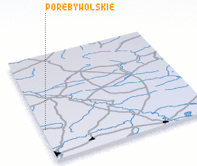 3d view of Poręby Wolskie