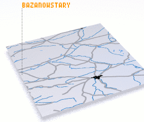 3d view of Bazanów Stary