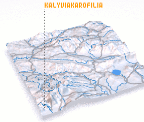 3d view of Kalývia Karofiliá