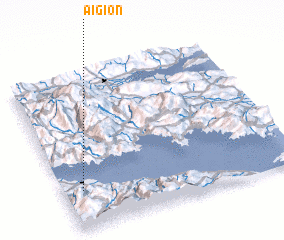 3d view of Aígion