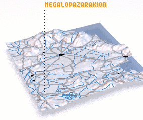 3d view of Megálo Pazarákion