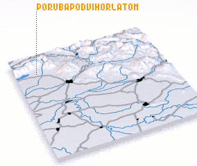 3d view of Poruba pod Vihorlátom