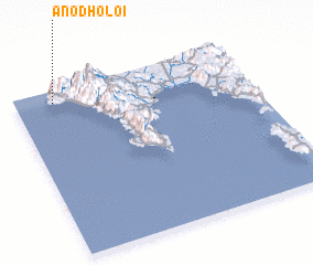 3d view of Áno Dholoí