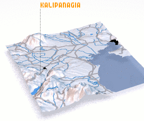 3d view of Kalí Panagía