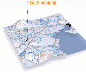 3d view of Néa Lykógianni