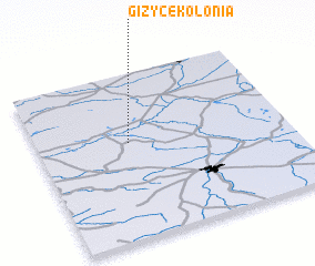 3d view of Giżyce Kolonia