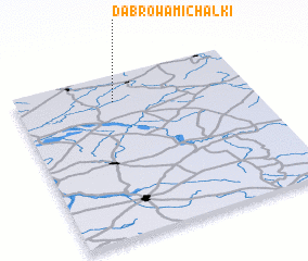 3d view of Dąbrowa Michałki