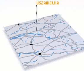 3d view of Usza Wielka