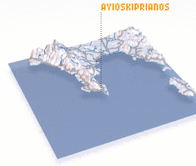 3d view of Áyios Kiprianós