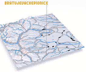 3d view of Bratujevačke Pionice