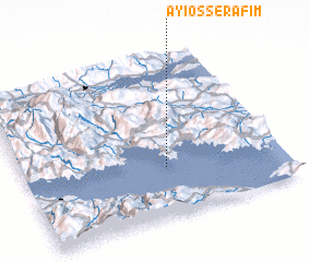 3d view of Áyios Serafím