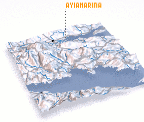 3d view of Ayía Marína