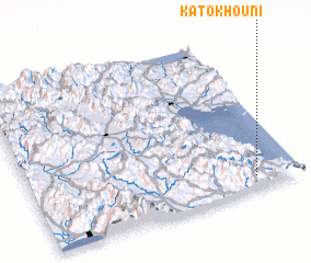 3d view of Káto Khoúni