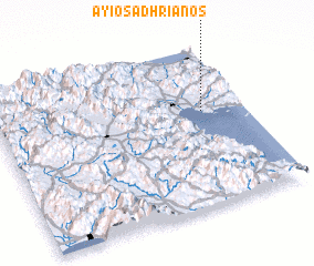 3d view of Áyios Adhrianós