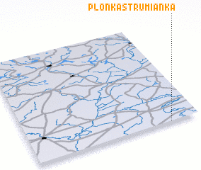 3d view of Płonka Strumianka