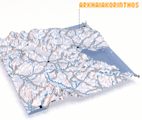 3d view of Arkhaía Kórinthos