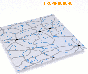 3d view of Kropiwne Nowe