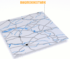 3d view of Bagińskie Stare