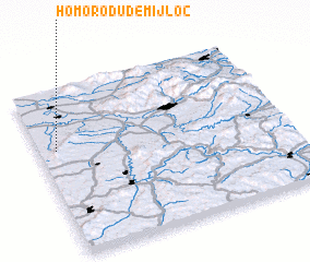 3d view of Homorodu de Mijloc