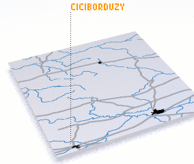 3d view of Cicibór Duży