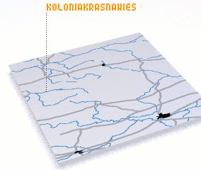 3d view of Kolonia Krasna Wieś