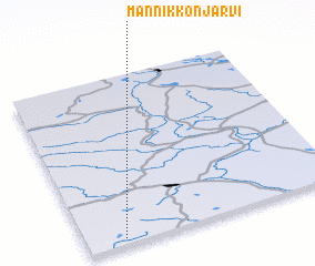 3d view of Männikkönjärvi