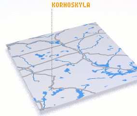 3d view of Korhoskylä