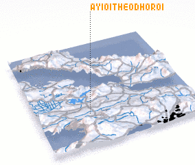 3d view of Áyioi Theódhoroi